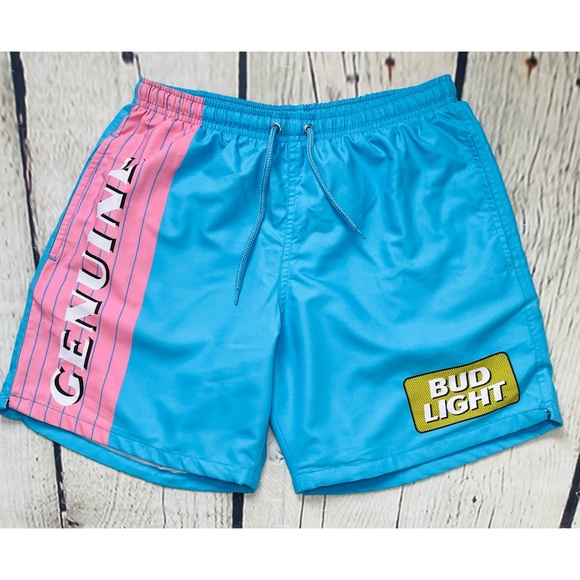 Rare Budlight Limited Edition Retro Spring Break Swim Shorts - Picture 3 of 15